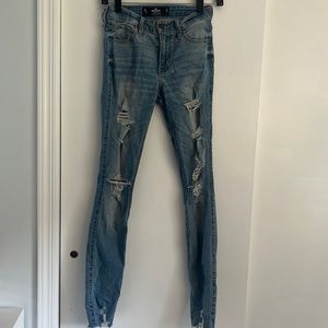 Worn Hollister Mid Rise Super Skinny Jeans